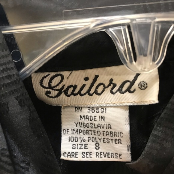 Classic/Vintage black long sleeved blouse - Picture 3 of 4